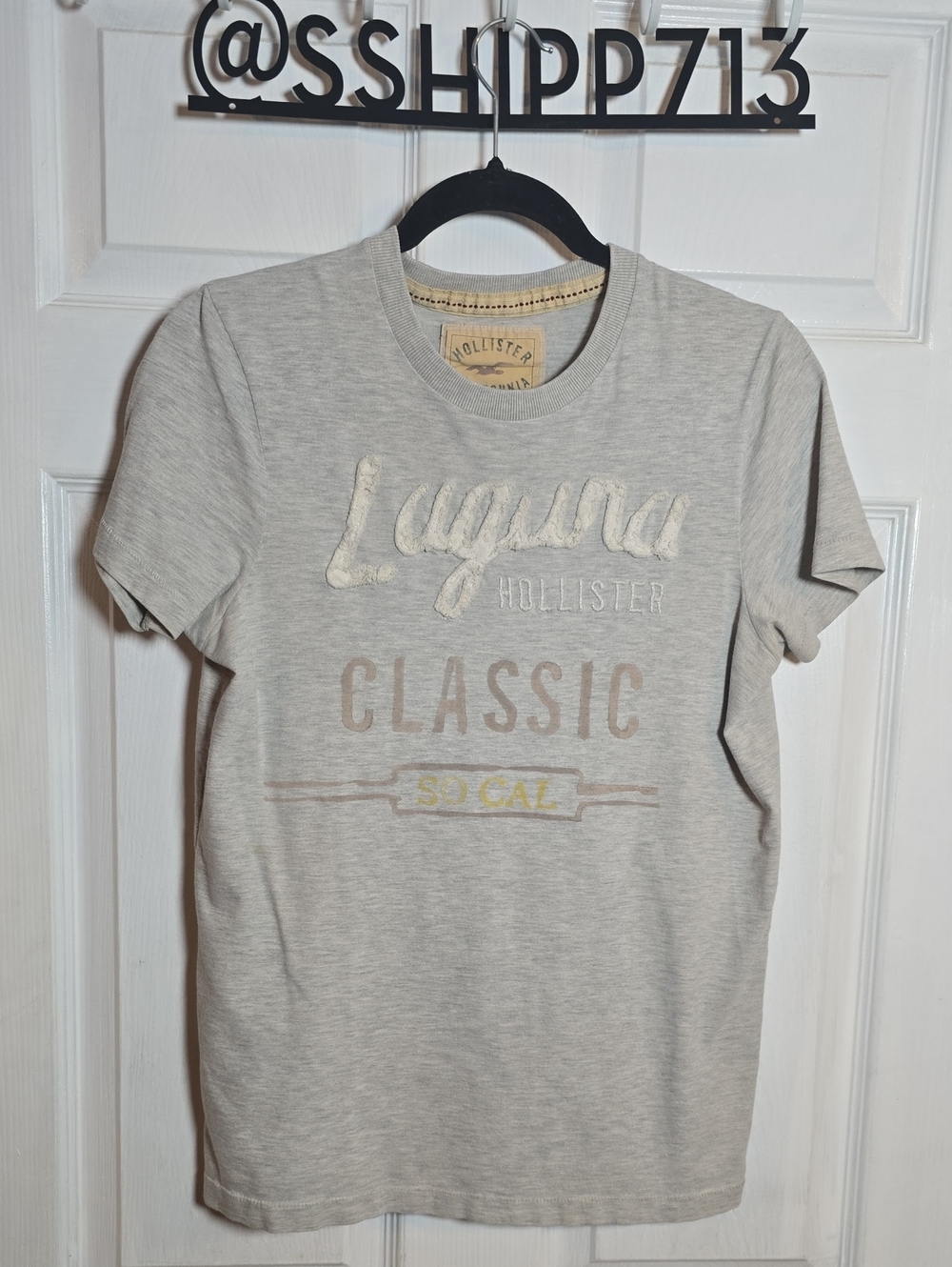 Hollister Light Gray Laguna Classic Short Sleeve Tee